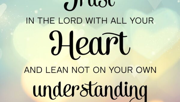 Trust in the Lord with all your heart and lean not on