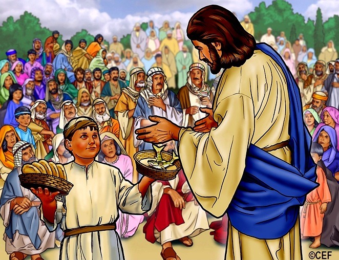 Jesus Feeding The Crowd