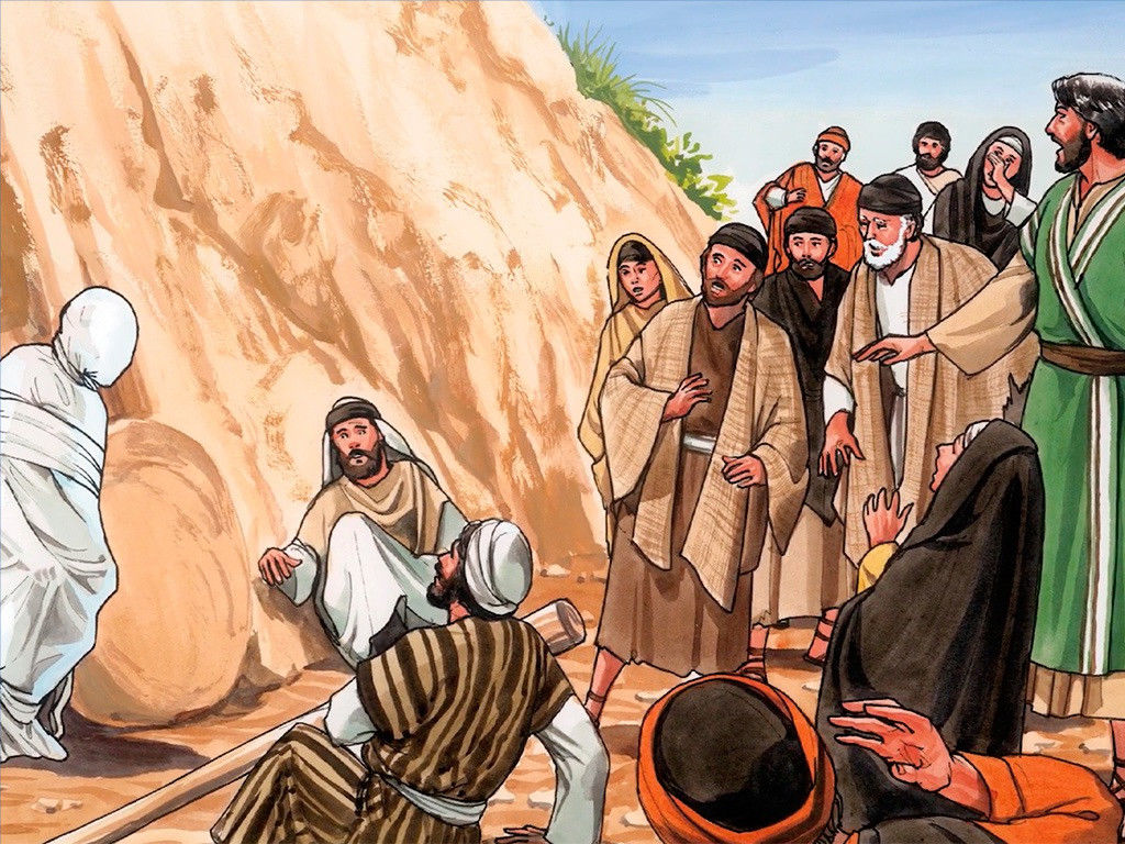 bible story of lazarus with pictures